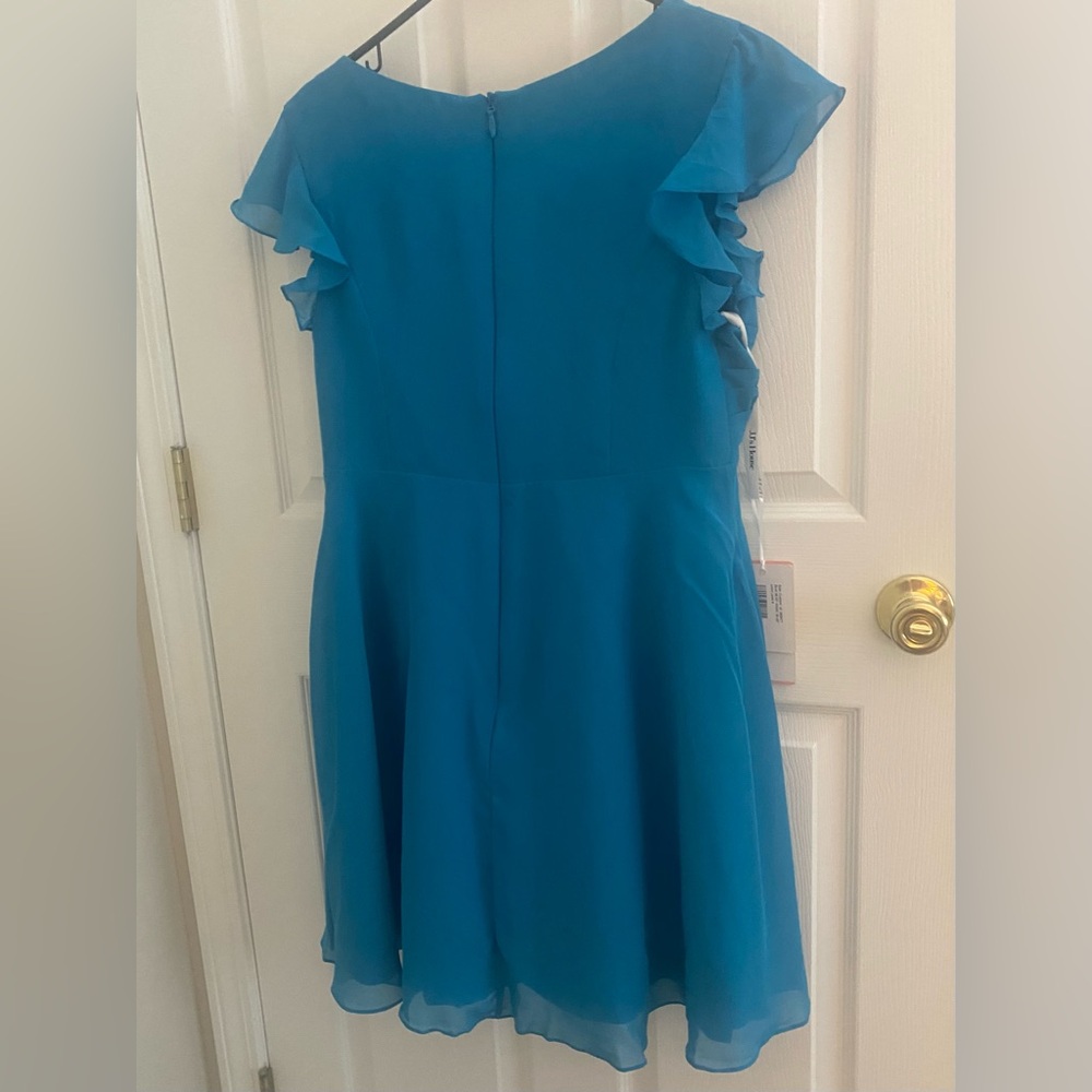 NWT JJ’s House Teal, Flutter Sleeve Dress size 10 - Picture 4 of 8